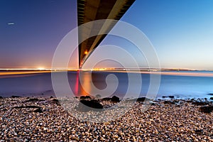 Below the Humber Bridge