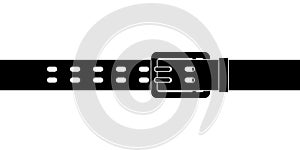 Belt black and white illustration on an isolated background