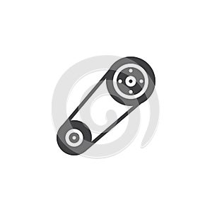 Belt drive vector icon