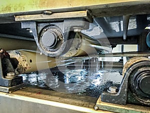 Belt Filter Press Removes Excess Water from Sewage at Wastewater Trea photo