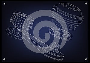 Belt gear, vector