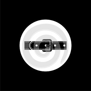 Belt icon on black background