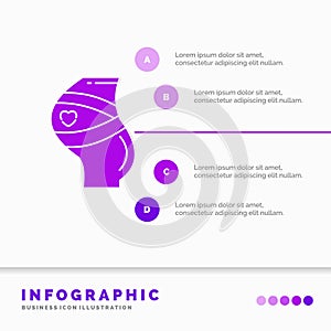 Belt, Safety, Pregnancy, Pregnant, women Infographics Template for Website and Presentation. GLyph Purple icon infographic style