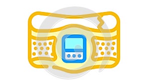 belt stimulator color icon animation