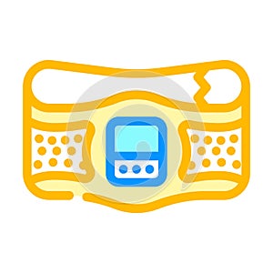 belt stimulator color icon vector illustration