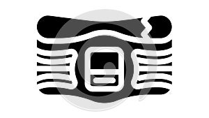 belt stimulator glyph icon animation