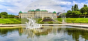 Belvedere palace and garden in Vienna