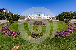 Belvedere palace garden in Vienna, Austr