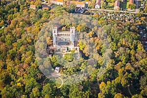 Belvedere Pfingstberg with the Temple Pomona and Park Grounds during early autumn