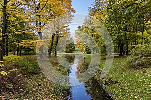 Belvedere in Royal Baths Park in Warsaw city, Poland