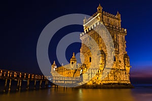 Belem Tower - Torre de Belem in Santa Maria de Belem, Lisbon, Portugal photo