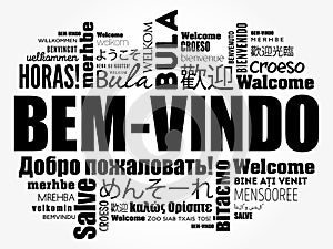 Bem-Vindo (Welcome in Portuguese) word cloud photo