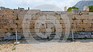 Bema at the Ancient Corinth, Greece, is where Apostle Paul preached his message