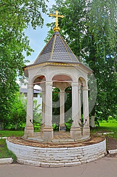 Bema of the temple of the Reverend John Climacus in Savvino-Storozhevsky man's monastery in Zvenigorod, Russia photo