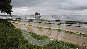 Bembridge beach and Lifeboat station house Isle of Wight