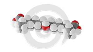 bempedoic acid molecule, hypercholesterolemia medication, molecular structure, isolated 3d model van der Waals