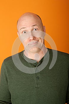 Bemused Middle-Aged Man