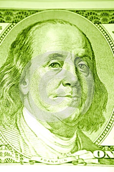 Ben Franklin on the $100 bill