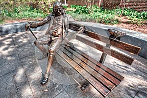 Ben Franklin on a Bench
