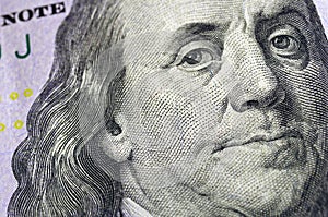 Ben Franklin Hundred Dollar Bill Macro