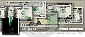 Ben Franklin in a Social Media setting photo