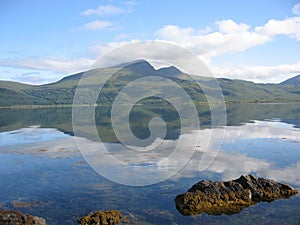 Ben More reflected in Loch Scridain, Mull