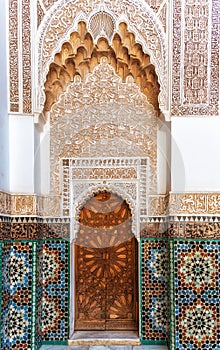 Ben Youssef Madrasa, 16th century Islamic college, Marrakesh, Morocco