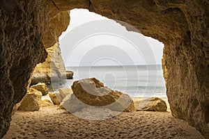 Benagil beach caves, Algarve, Portugal photo