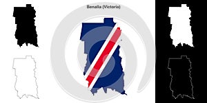 Benalla outline map