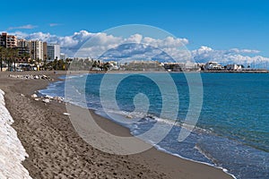 Benalmaden Spain beach on Costa del Sol south of Carihuela and Torremolina photo