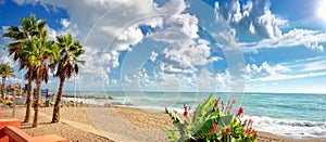 Benalmadena beach. Malaga province, Andalusia, Spain