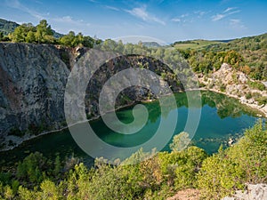 The Benatina lake in a former quarry