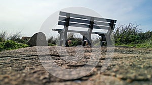 Bench along the australian coastline