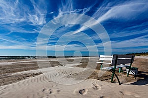 Bench on the beach.