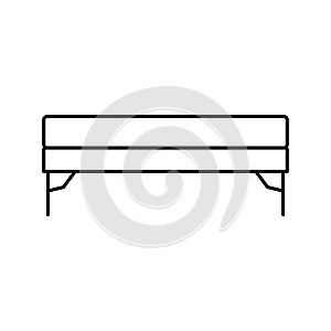 Lavice spálňa linka ikona vektor ilustrácie 
