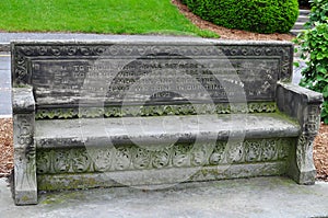 A bench at Cornell Campus