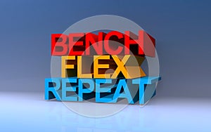 bench flex repeat on blue