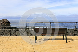Bench in front of the sea