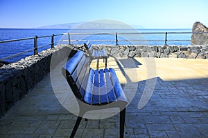 Bench in front of the sea