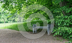 Bench in Goethe`s garden house in Weimar