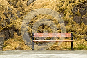 Bench at harbour