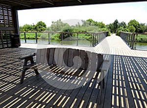 Bench with Lake and Park landscape