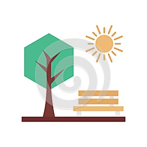 Bench Line Style vector icon which can easily modify or edit