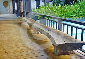 Bench made from Tree Trunk