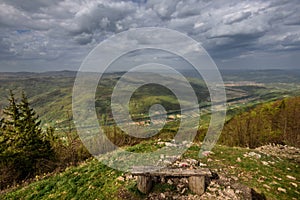 Bench on Oslusa Viewpoint in Tara National Park