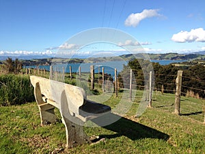 Bench overlooking Waiheke Island