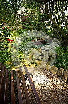 Bench in Palm House, Walbrzych, Poland