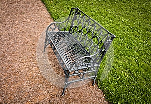 A bench in the park