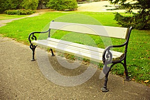 Bench in park