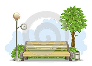 Bench in park